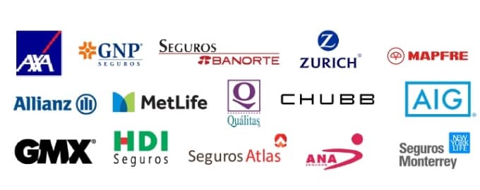 Chubb ,Allianz, AXA, Zurich, AIG, MetLife, Qualitas, HDI