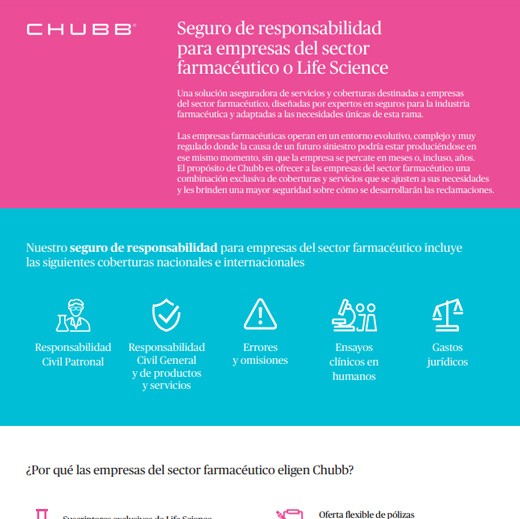 chubb seguros empresariales brochure
