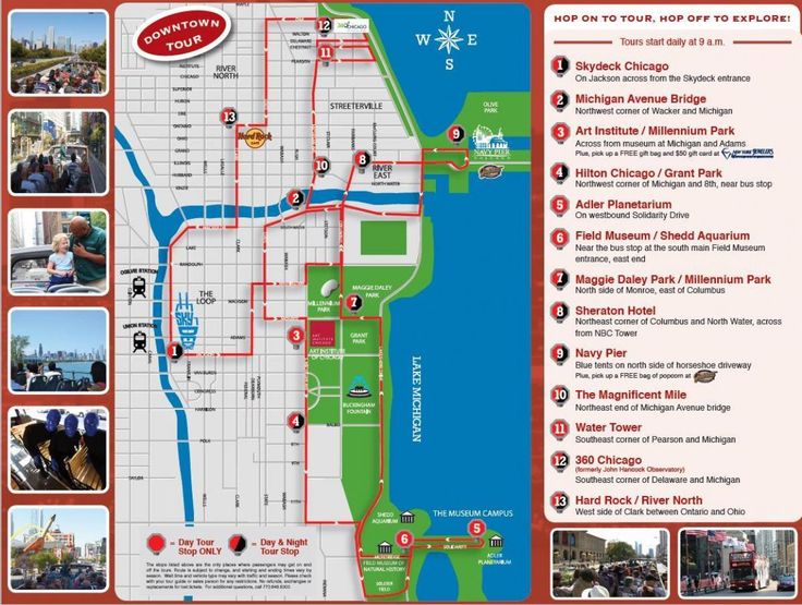 Chicago itinerary map