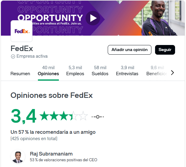 FedEx employee reviews site