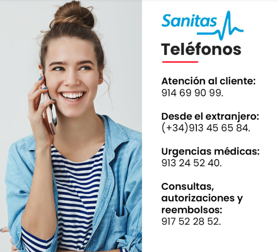 Sanitas número gratuito atención al cliente