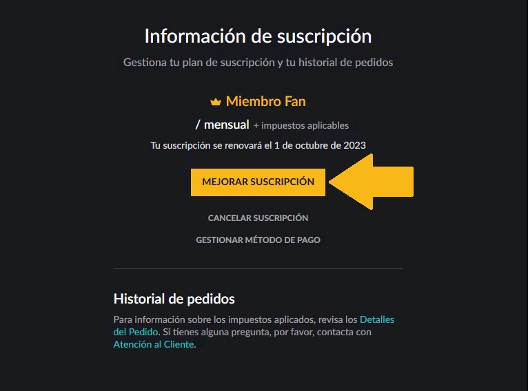 Renovar o modificar tu método de pago paso a paso