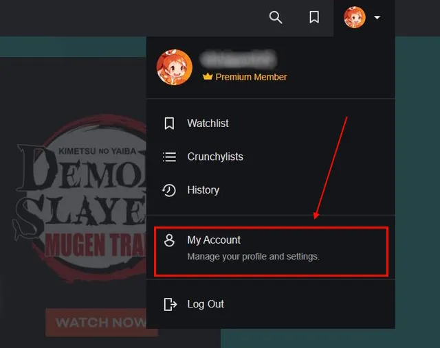 Crunchyroll cancel subscription settings