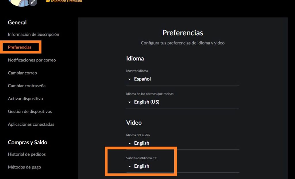 ¿Cómo cambiar el idioma de audio o subtítulos en Crunchyroll?