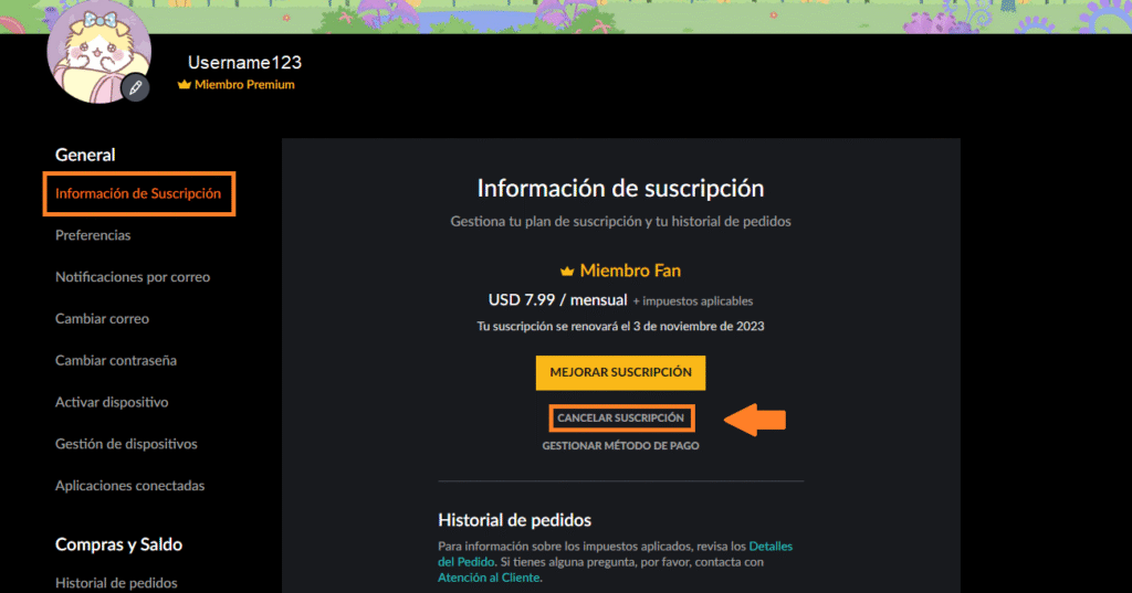 Cómo Cancelar una Suscripción o Membresía de Crunchyroll