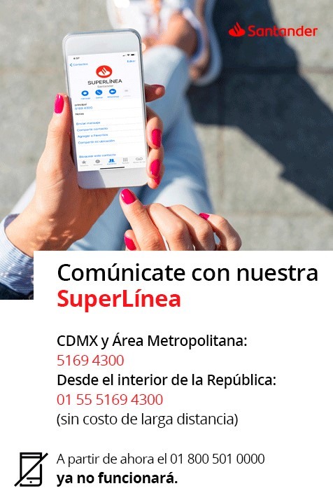 Santander México Superlínea contacto oficial