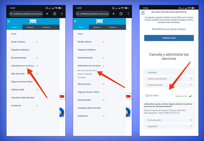 Página oficial de contacto Telmex