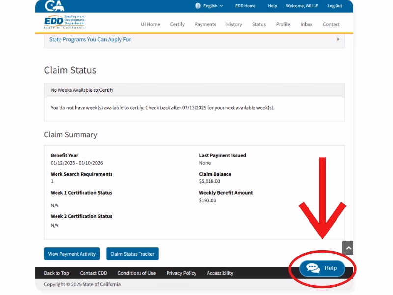 Contacto y ayuda del edd para el Seguro de Desempleo en California