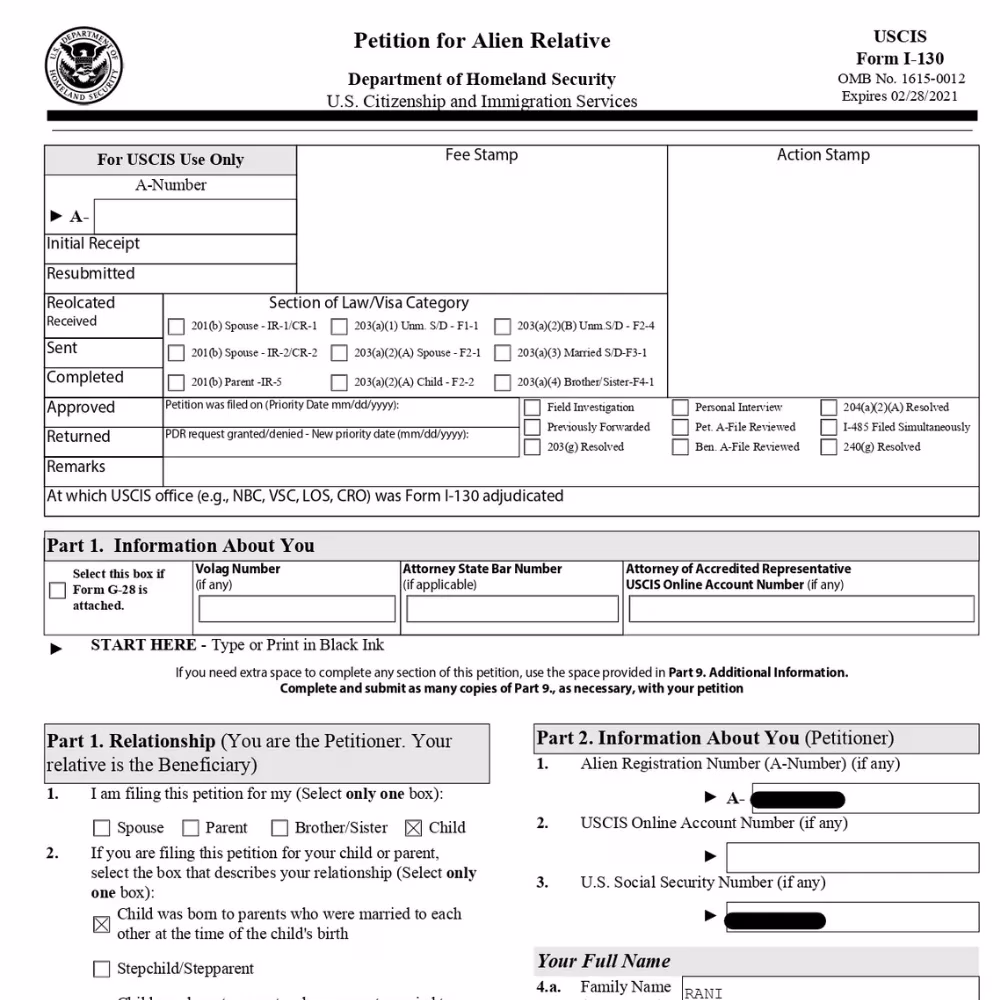 Documentos necesarios para la visa K-1