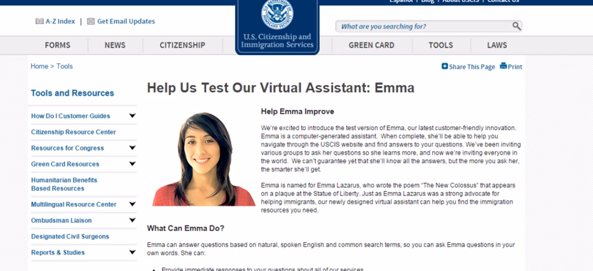 USCIS Emma chat
