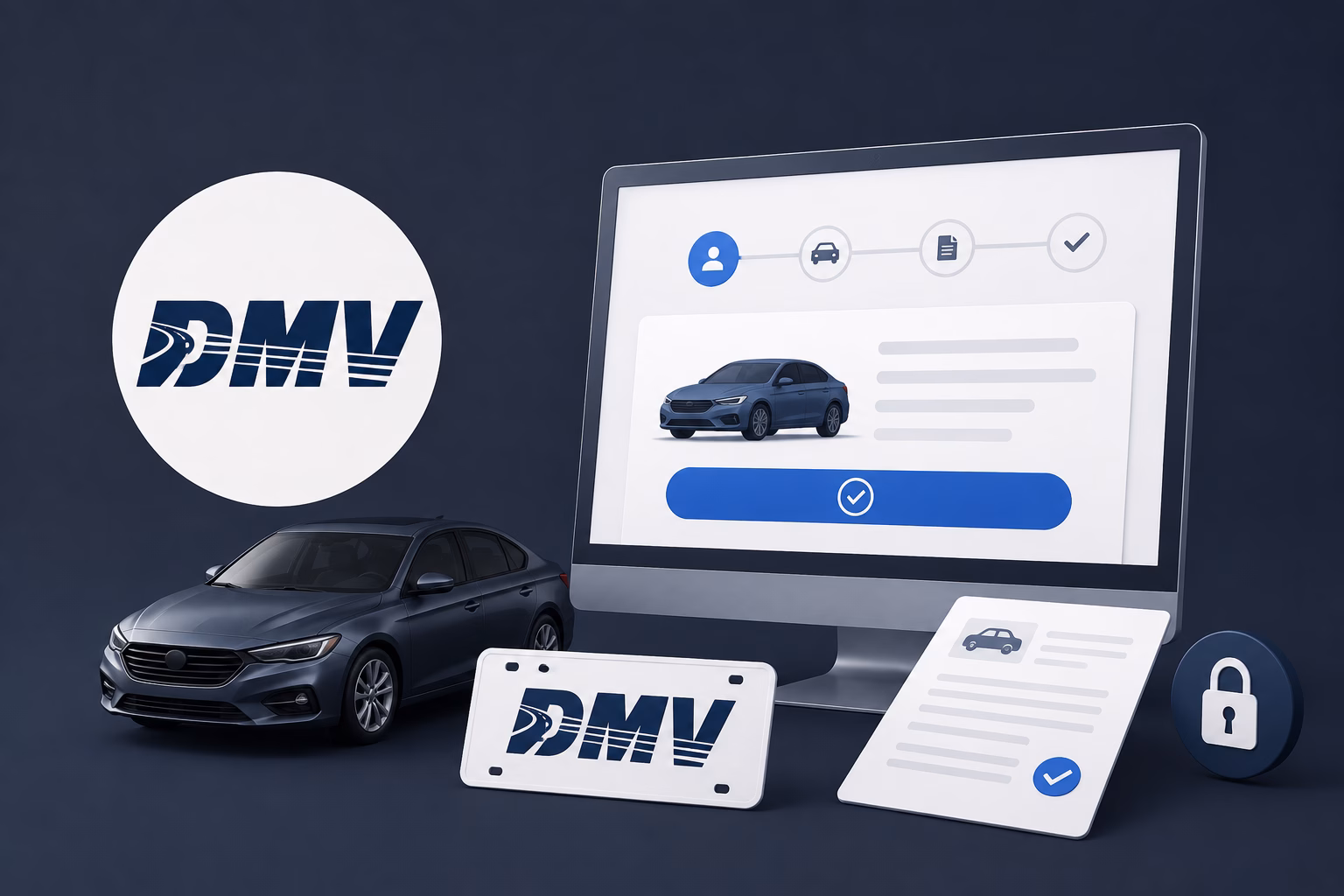 Cómo registrar un carro en el DMV en línea paso a paso